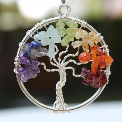 Tree of Life with 7 Chakra for Expansion of Consciousness Pendant with chain