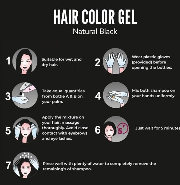 Hair Color Gel - 100% Gray Hair Coverage 125ML (Pack of 2)